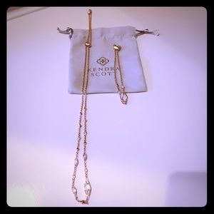 Kendra Scott rose gold necklace and bracelet